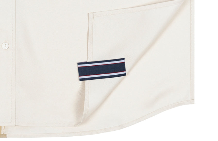 ロマンティッククラウン(ROMANTIC CROWN) COLOR BLOCK HOODIE SHIRT_OATMEAL