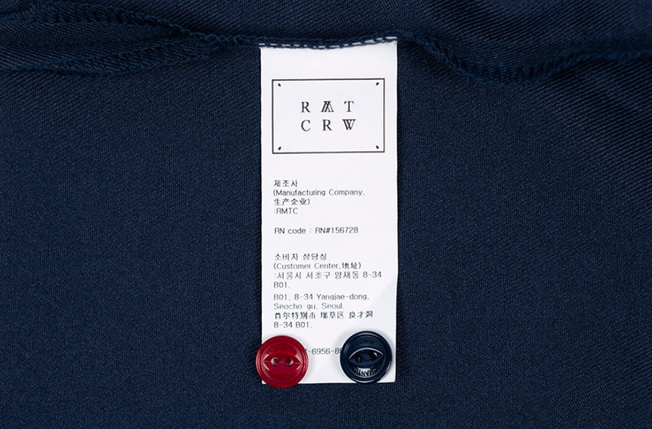 ロマンティッククラウン(ROMANTIC CROWN)COLOR BLOCK HOODIE SHIRT_NAVY
