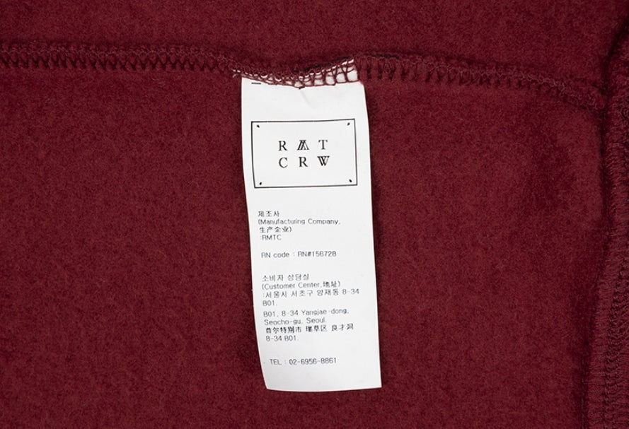 ロマンティッククラウン(ROMANTIC CROWN) SUNDAY SYNDROME FLAG HOODIE_BURGUNDY