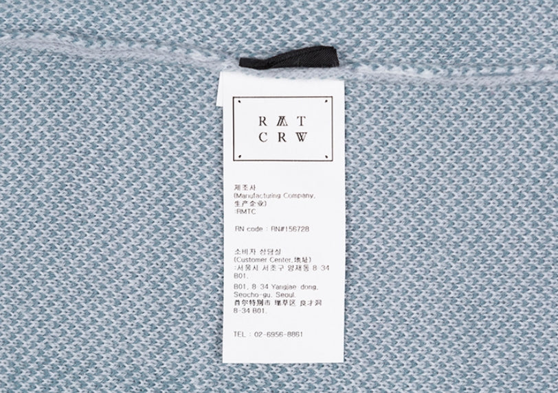 ロマンティッククラウン(ROMANTIC CROWN) MOUNTAIN KNITTED HOODIE_SKY BLUE