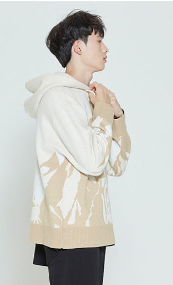 ロマンティッククラウン(ROMANTIC CROWN) MOUNTAIN KNITTED HOODIE_OATMEAL