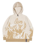 ロマンティッククラウン(ROMANTIC CROWN) MOUNTAIN KNITTED HOODIE_OATMEAL