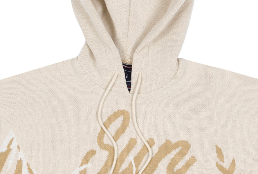ロマンティッククラウン(ROMANTIC CROWN) MOUNTAIN KNITTED HOODIE_OATMEAL