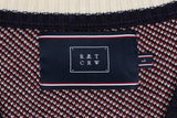ロマンティッククラウン(ROMANTIC CROWN) CHECK KNITTED LONG CARDIGAN_NAVY