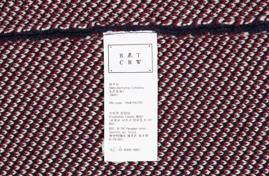 ロマンティッククラウン(ROMANTIC CROWN) CHECK KNITTED LONG CARDIGAN_NAVY