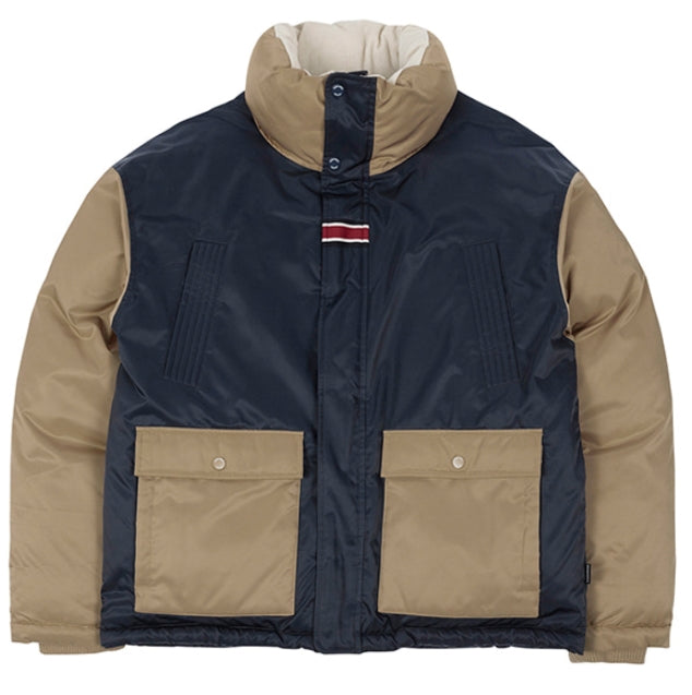 ロマンティッククラウン(ROMANTIC CROWN) COLOR BLOCK POCKET PARKA_BEIGE