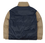 ロマンティッククラウン(ROMANTIC CROWN) COLOR BLOCK POCKET PARKA_BEIGE