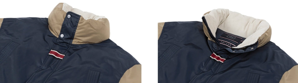 ロマンティッククラウン(ROMANTIC CROWN) COLOR BLOCK POCKET PARKA_BEIGE