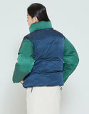 ロマンティッククラウン(ROMANTIC CROWN) COLOR BLOCK POCKET PARKA_GREEN