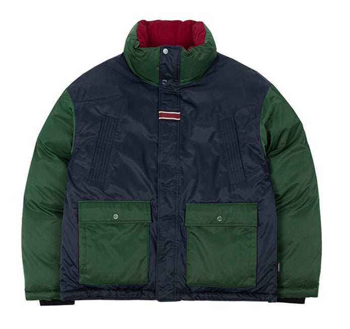 ロマンティッククラウン(ROMANTIC CROWN) COLOR BLOCK POCKET PARKA_GREEN