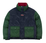 ロマンティッククラウン(ROMANTIC CROWN) COLOR BLOCK POCKET PARKA_GREEN