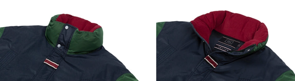 ロマンティッククラウン(ROMANTIC CROWN) COLOR BLOCK POCKET PARKA_GREEN