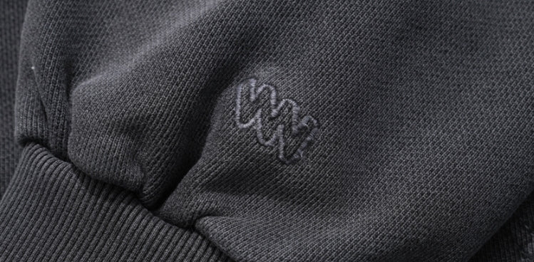 ダブルユーブイプロジェクト(WV PROJECT)  Dust Pigment Hood Zip-up Dark Gray MJOT7437