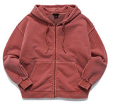 ダブルユーブイプロジェクト(WV PROJECT)  Dust Pigment Hood Zip-up Red Brown MJOT7437