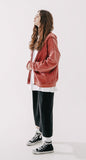 ダブルユーブイプロジェクト(WV PROJECT)  Dust Pigment Hood Zip-up Red Brown MJOT7437