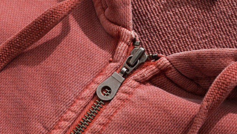 ダブルユーブイプロジェクト(WV PROJECT)  Dust Pigment Hood Zip-up Red Brown MJOT7437