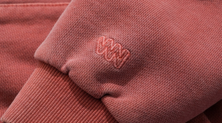 ダブルユーブイプロジェクト(WV PROJECT)  Dust Pigment Hood Zip-up Red Brown MJOT7437