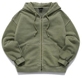 ダブルユーブイプロジェクト(WV PROJECT)  Dust Pigment Hood Zip-up Khaki MJOT7437