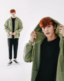 ダブルユーブイプロジェクト(WV PROJECT)  Dust Pigment Hood Zip-up Khaki MJOT7437