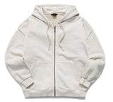 ダブルユーブイプロジェクト(WV PROJECT)  Dust Pigment Hood Zip-up Grey Beige MJOT7437