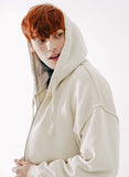 ダブルユーブイプロジェクト(WV PROJECT)  Dust Pigment Hood Zip-up Grey Beige MJOT7437