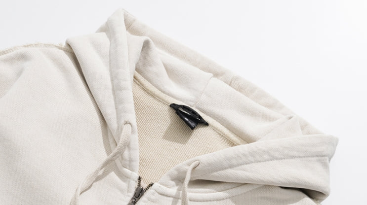 ダブルユーブイプロジェクト(WV PROJECT)  Dust Pigment Hood Zip-up Grey Beige MJOT7437