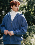 ダブルユーブイプロジェクト(WV PROJECT)  Dust Pigment Hood Zip-up Navy MJOT7437