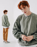 ダブルユーブイプロジェクト(WV PROJECT) Grain Pigment Sweatshirt Khaki MJMT7435