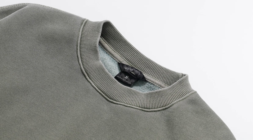 ダブルユーブイプロジェクト(WV PROJECT) Grain Pigment Sweatshirt Khaki MJMT7435