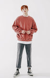 ダブルユーブイプロジェクト(WV PROJECT) Grain Pigment Sweatshirt RedBrown MJMT7435