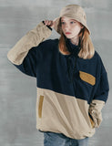 パーステップ(PERSTEP) CORDUROY POKET HALF ZIP-UP JACKET BEIGE SMOT4375