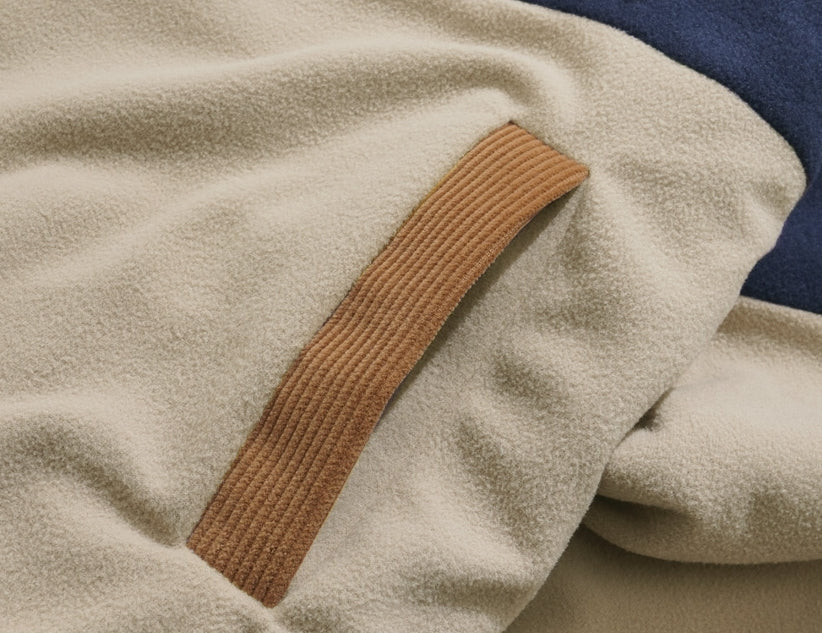 パーステップ(PERSTEP) CORDUROY POKET HALF ZIP-UP JACKET BEIGE SMOT4375