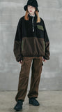 パーステップ(PERSTEP) CORDUROY POKET HALF ZIP-UP JACKET BLACK SMOT4375