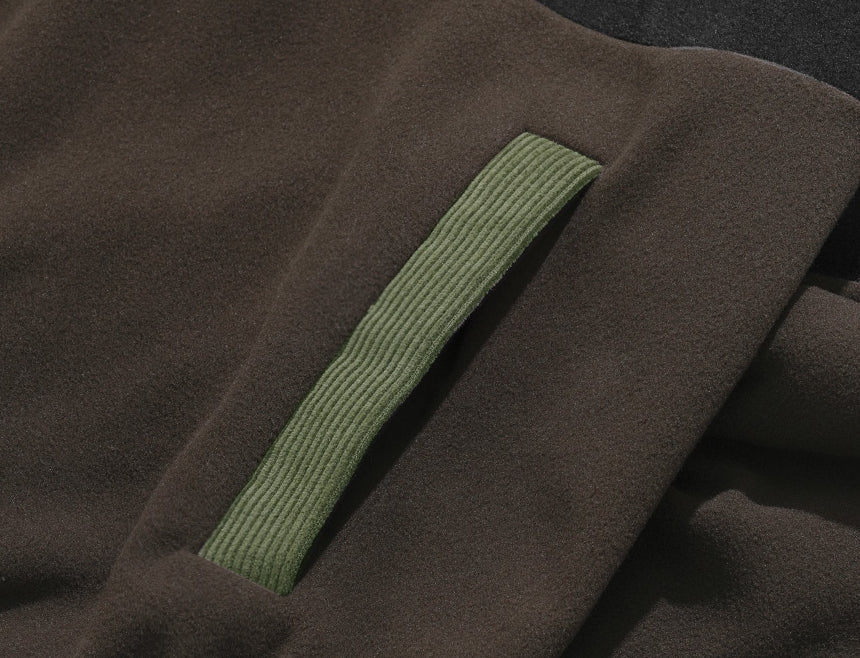 パーステップ(PERSTEP) CORDUROY POKET HALF ZIP-UP JACKET BLACK SMOT4375