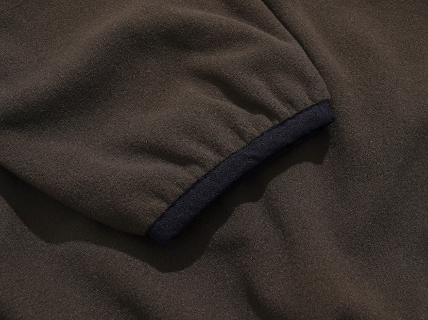 パーステップ(PERSTEP) CORDUROY POKET HALF ZIP-UP JACKET BLACK SMOT4375