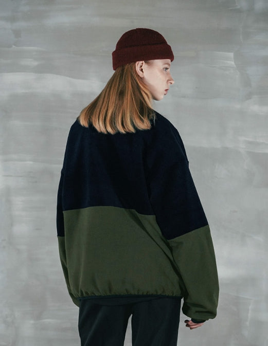 パーステップ(PERSTEP) CORDUROY POKET HALF ZIP-UP JACKET KHAKI SMOT4375