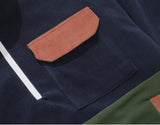 パーステップ(PERSTEP) CORDUROY POKET HALF ZIP-UP JACKET KHAKI SMOT4375