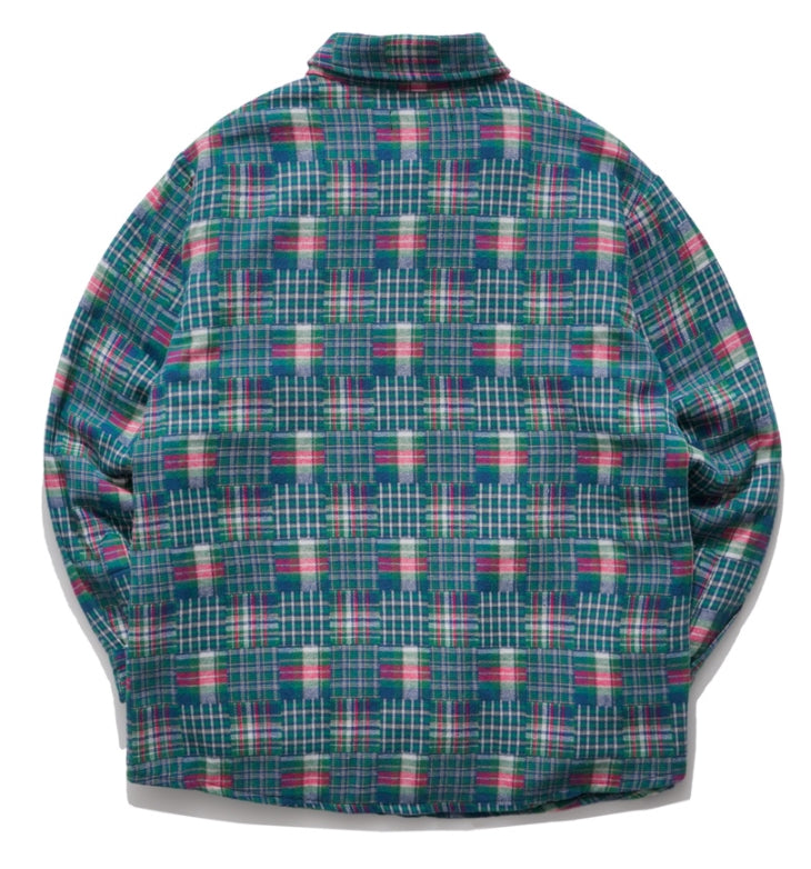 パーステップ(PERSTEP) SQUARE PATCH SHIRT GREEN SMLS4379