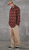 パーステップ(PERSTEP) SQUARE PATCH SHIRT RED SMLS4379