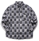 パーステップ(PERSTEP) SQUARE PATCH SHIRT GREY SMLS4379