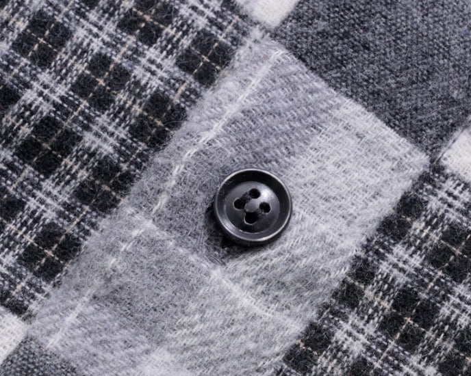 パーステップ(PERSTEP) SQUARE PATCH SHIRT GREY SMLS4379