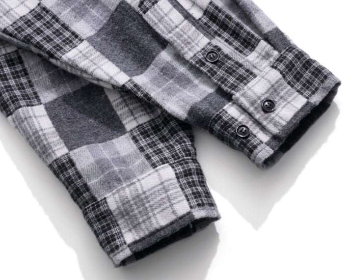 パーステップ(PERSTEP) SQUARE PATCH SHIRT GREY SMLS4379