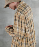 パーステップ(PERSTEP) TOPIC CHECK SHIRT BEIGE SMLS4380