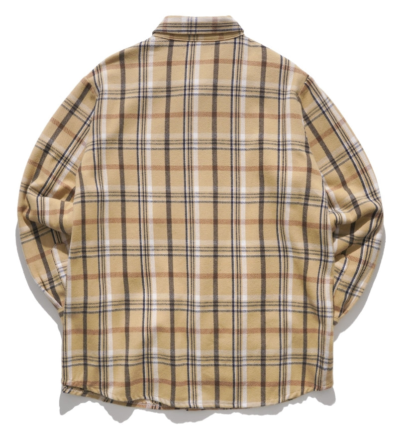 パーステップ(PERSTEP) TOPIC CHECK SHIRT BEIGE SMLS4380