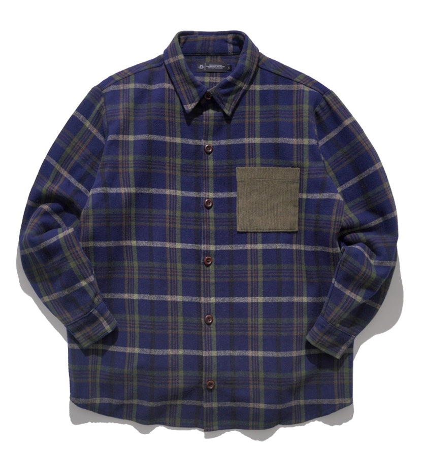 パーステップ(PERSTEP) TOPIC CHECK SHIRT NAVY SMLS4380