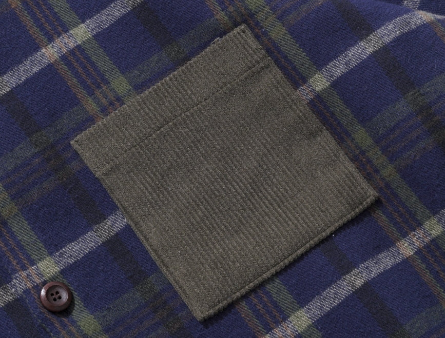 パーステップ(PERSTEP) TOPIC CHECK SHIRT NAVY SMLS4380