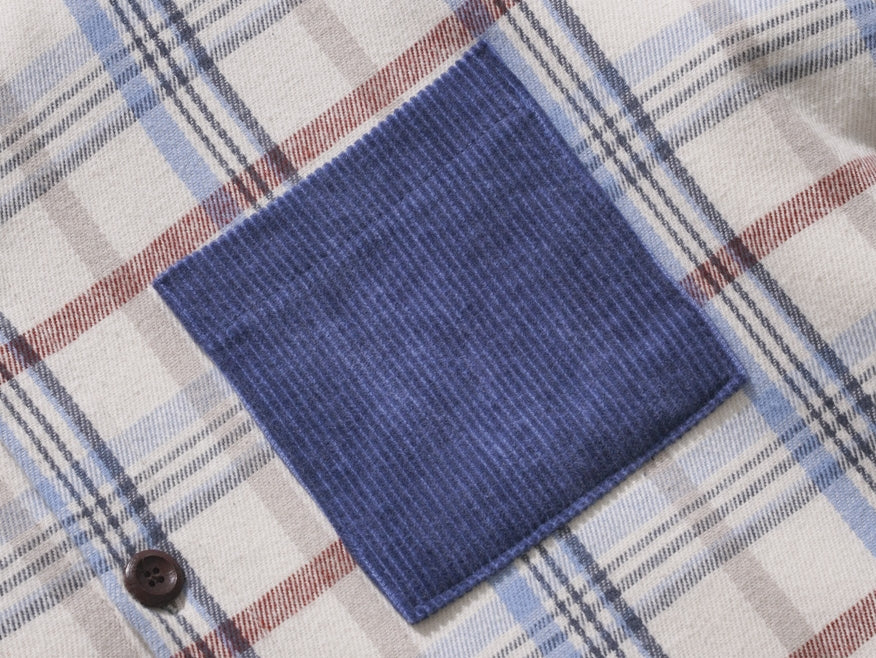 パーステップ(PERSTEP) TOPIC CHECK SHIRT IVORY SMLS4380