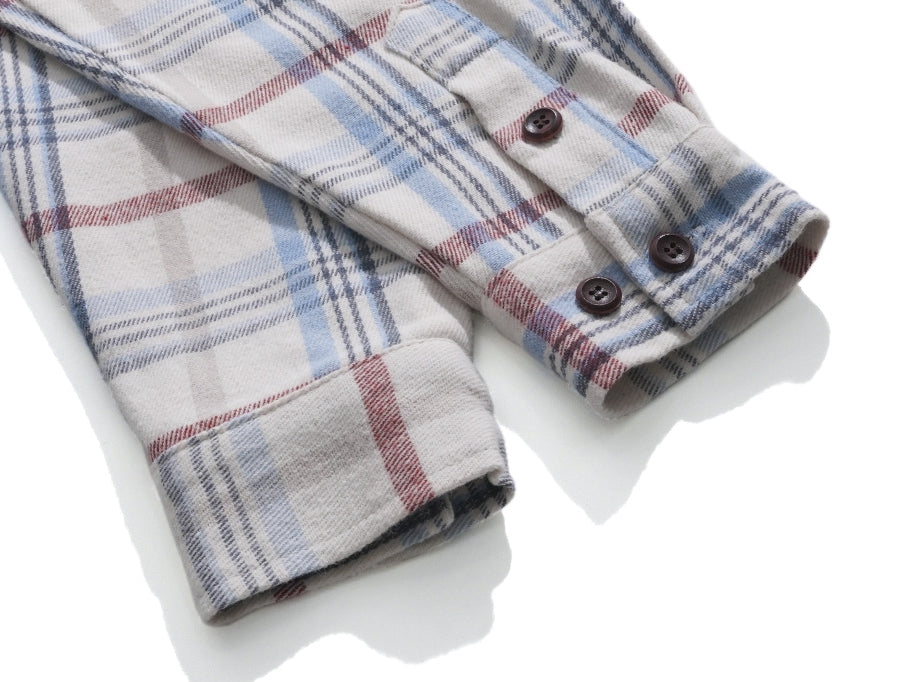 パーステップ(PERSTEP) TOPIC CHECK SHIRT IVORY SMLS4380