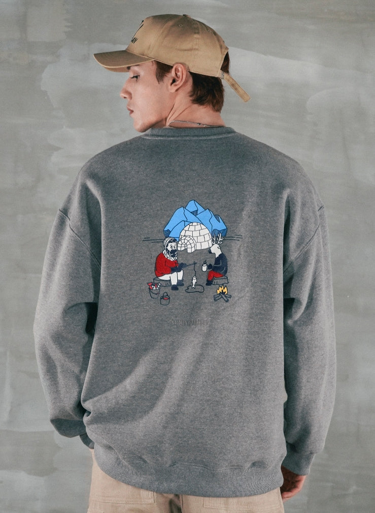 パーステップ(PERSTEP) NEW GROUND SWEATSHIRT CHARCOAL SMMT4385