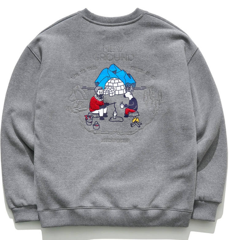 パーステップ(PERSTEP) NEW GROUND SWEATSHIRT CHARCOAL SMMT4385